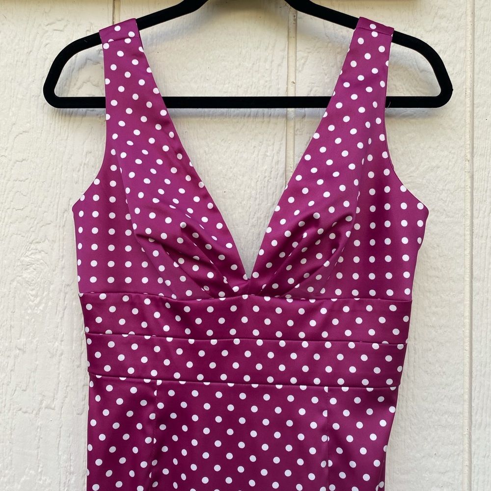 Polka-Dot Silk Dress